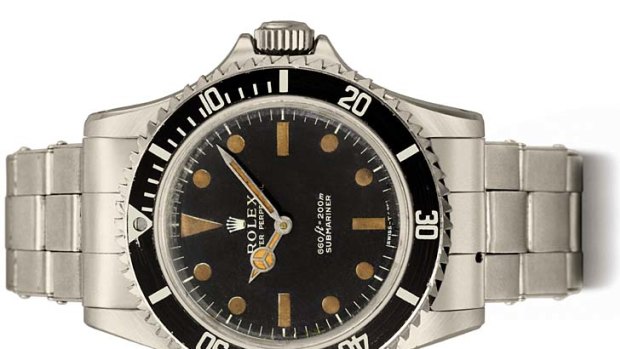 The adapted Rolex watch comes complete with rotating saw and bullet deflector.