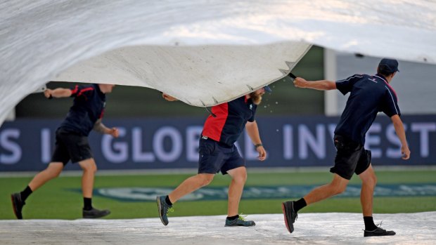 Rain delay: There is no covering up the inadequacy of the drop-in pitch used in Melbourne, with the ICC set to deliver a a damning verdict.
