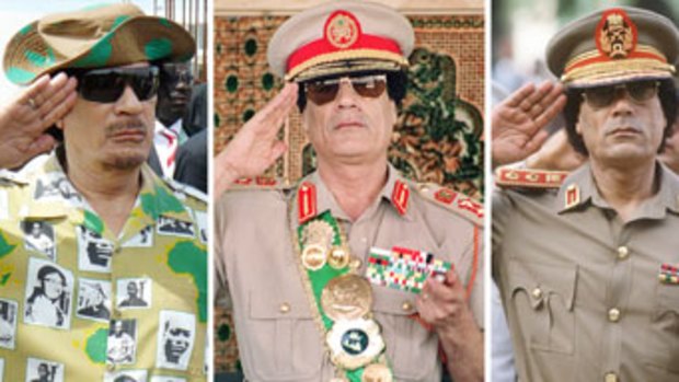 Deposed dictator Muammar Gaddafi over the years.