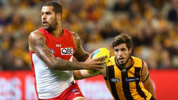 Buddy Franklin helped the Swans overcome Hawthorn.