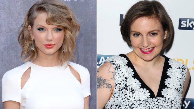 Mates, now possible co-stars? Taylor Swift (left) is reportedly considering appearing on Lena Dunham's <i>Girls</i>.