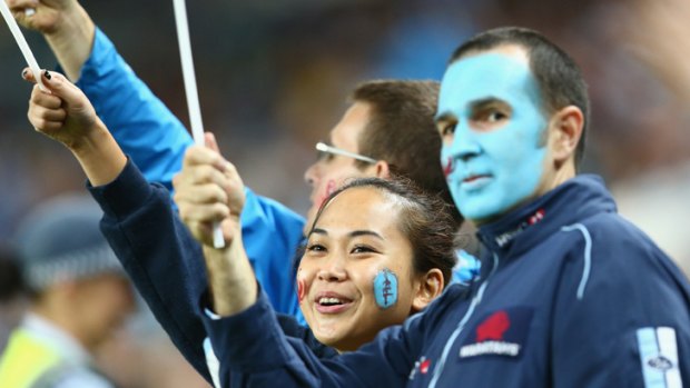 Feeling blue: Waratahs fans have hardly come out in force this season, despite the side’s improved play.