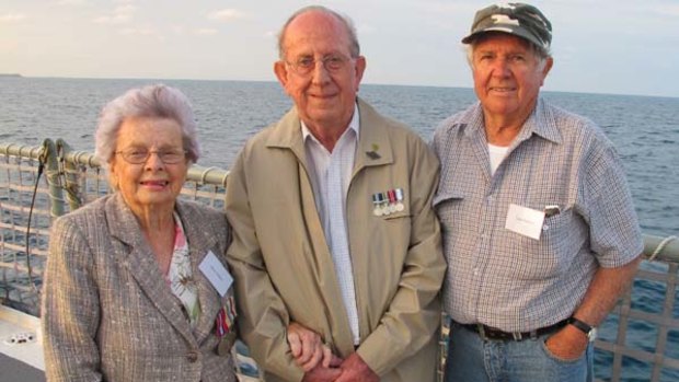 Siblings Mary Sutton, Tom Bracken and Peter Bracken remembered their two brothers who perished aboard the AHS Centaur in World War II.