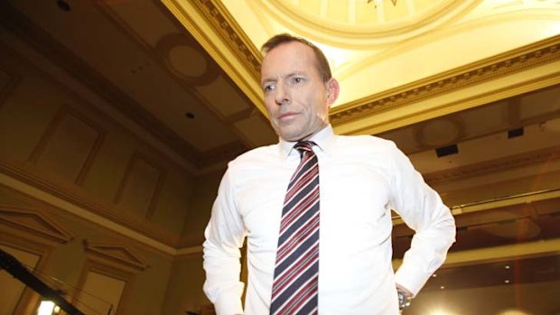 On tour ... Tony Abbott.