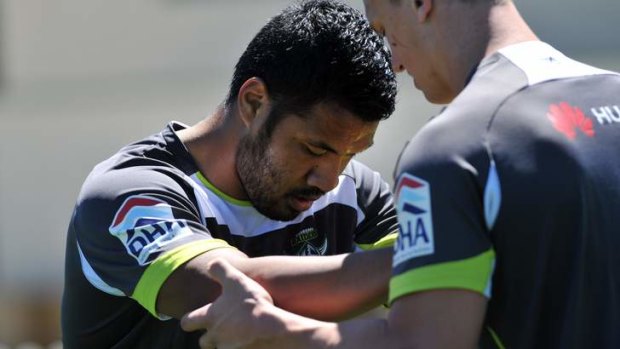 Fit and firing ... Lagi Setu has lost 22kg since his return to the NRL and is confident he can deliver for the Raiders.