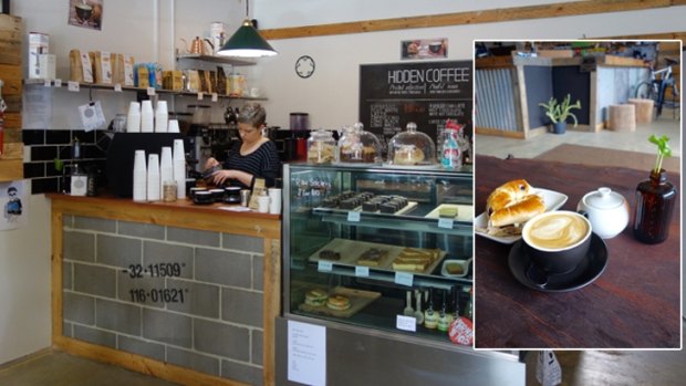 Coffee and a pastry at Hidden Speciality Coffee.