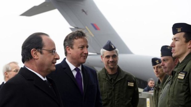 Continental drift: Francois Hollande and David Cameron meet in Britain.