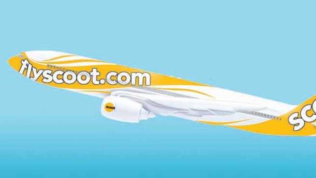An artist's rendering of Scoot's livery.