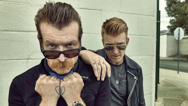 Jesse Hughes and Josh Homme from Eagles of Death Metal.