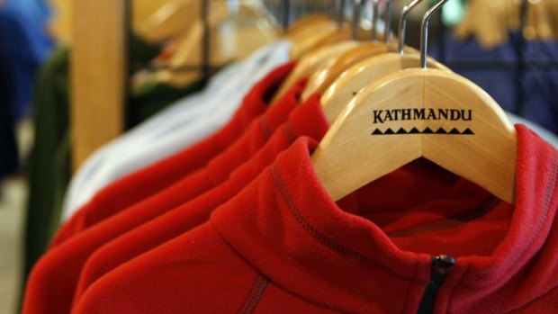 Not hanging around: Kathmandu's outdoor ware is 'on trend'.