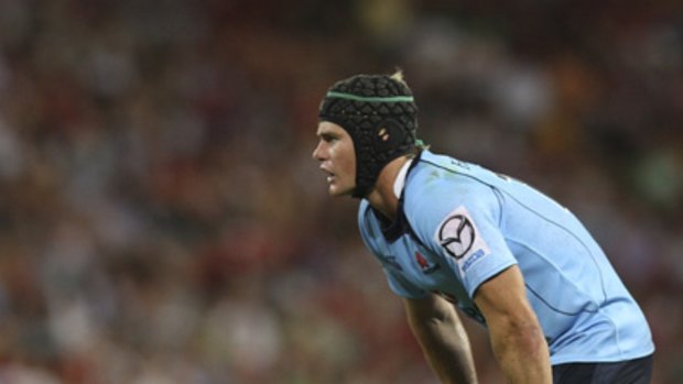Fiery debut ... playmaker Berrick Barnes scored 15 points in his first game for the Waratahs.