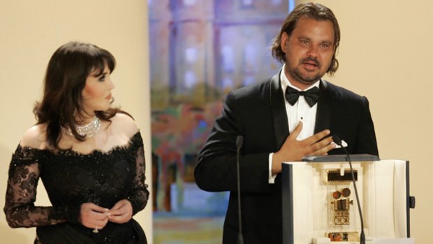"Vive le cinema": Writer-director Warwick Thornton collects his Camera d'Or.