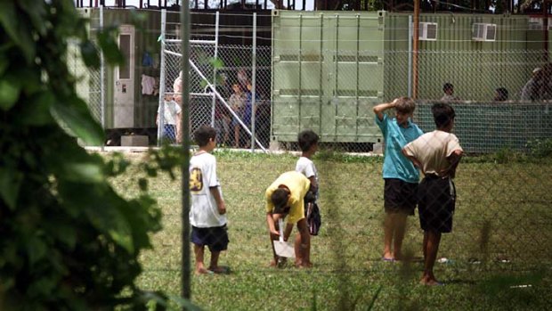 Home:  Asylum-seeker children at Lombrum Naval Base, Manus Island.