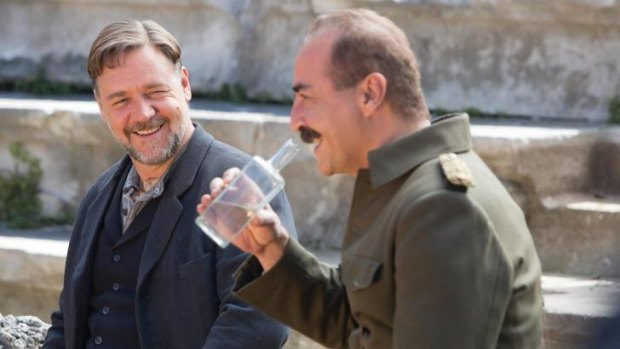Shared the top prize: Russell Crowe as Joshua Connor and Yilmaz Erdogan as Major Hasan in <i>The Water Diviner</i>.