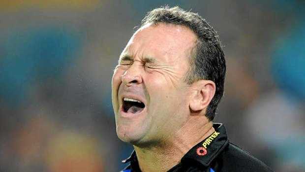 Not happy: Ricky Stuart unloaded following his Parramatta side's loss to the Gold Coast.
