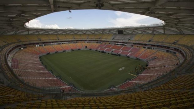 A general view of the Arena da Amazonia stadium in Manaus.