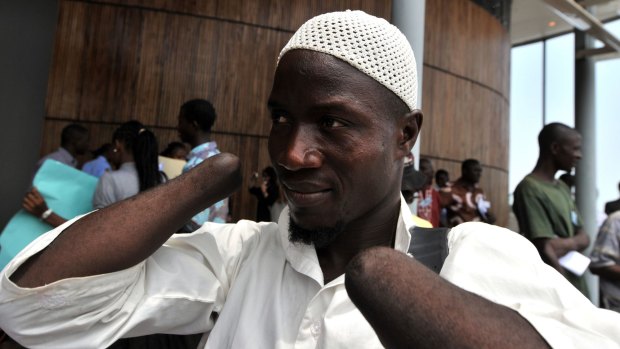 Mohamed Traore, one of the victims of militias armed by Taylor, photographed in 2012.  