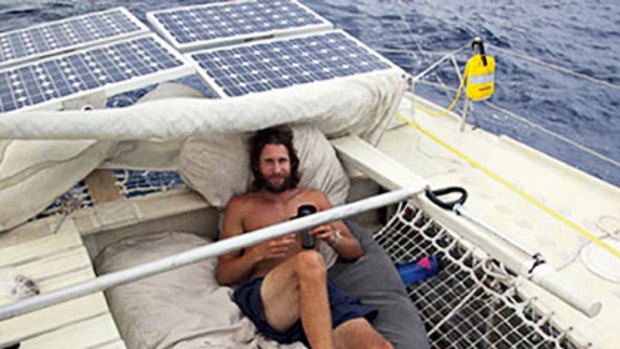 "I realised the enormity of the problem we're facing" ... David de Rothschild is sailing from San Francisco to Sydney aboard the Plastiki, kept afloat by 12,500 reclaimed plastic bottles.