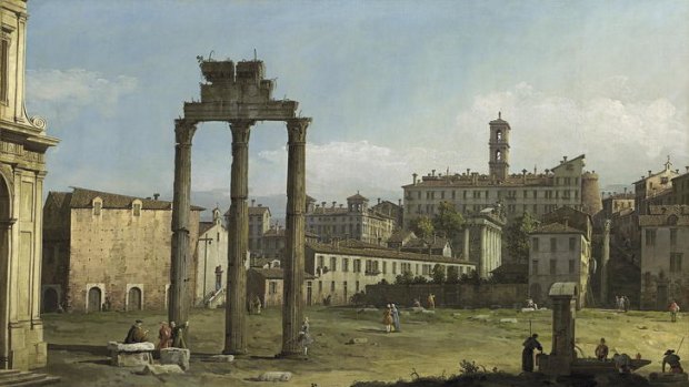 Bernardo Bellotto's <i>Ruins of the Forum, Rome</i>, c. 1743.