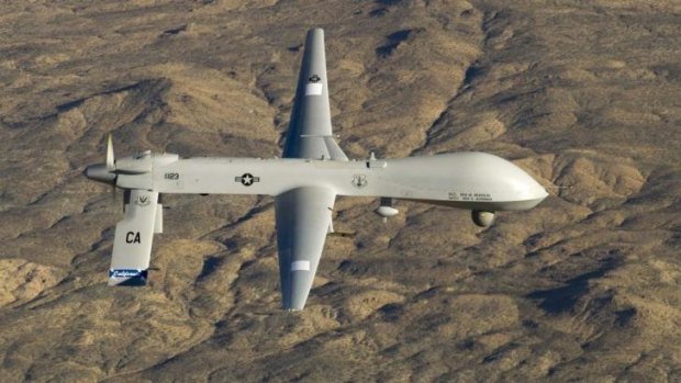 A US Air Force MQ-1 Predator unmanned aerial vehicle like the one used in the attack in Yemen.