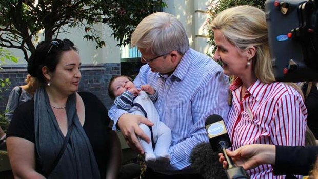 Aware: Kevin Rudd knows that the contentious cuts to single parent's welfare must be addressed.
