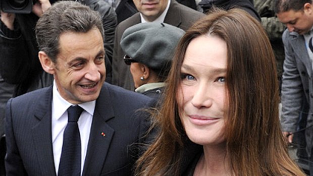 French President Nicolas Sarkozy and wife Carla Bruni - on their first trip to her $3.3 million Riviera villa, she invited a trio of former boyfriends.