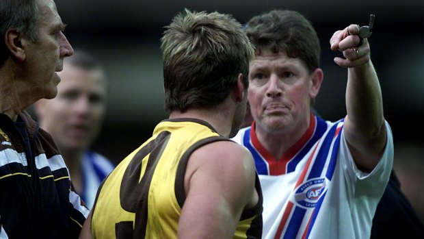 Loved every minute: Brett Allen umpired 347 games and seven grand finals during his career.