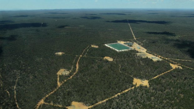 Some of Santos' operations in the Pilliga Forest near Narrabri.