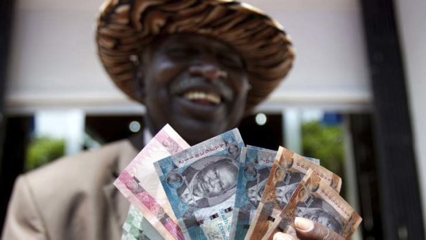 Opportunity ... South Sudan pounds, the new currency.