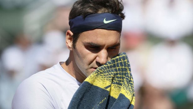 Beaten: Switzerland's Roger Federer.