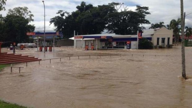 Ingham flooded after Cyclone Ita.