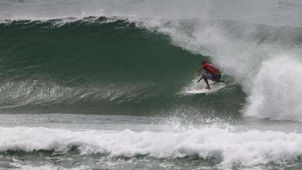 Kelly Slater at Kirra on the Gold Coast, where surfers rallied against a proposed cruise ship terminal.