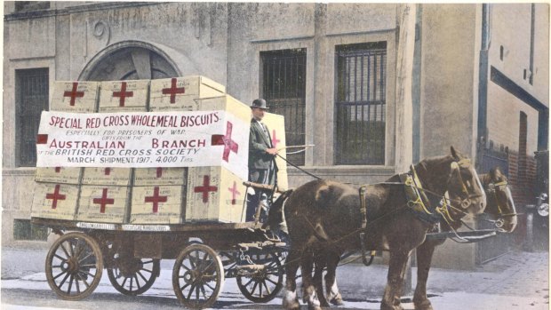 Consignment of Red Cross Biscuits for Australian prisoners of war, 1917.