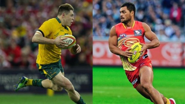 No guarantees: New Queensland Reds players James O'Connor (left) and Karmichael Hunt are not shoo-ins for the Wallabies squad.