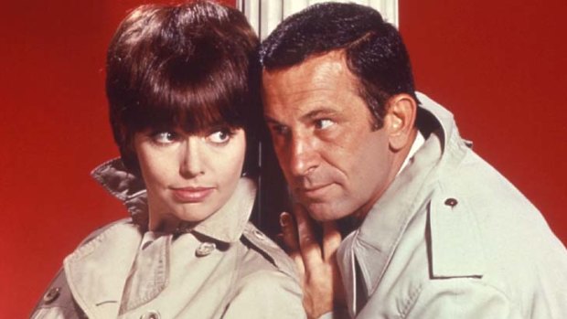 Barbara Feldon as Agent 99 and Don Adams as Maxwell Smart in Get Smart.