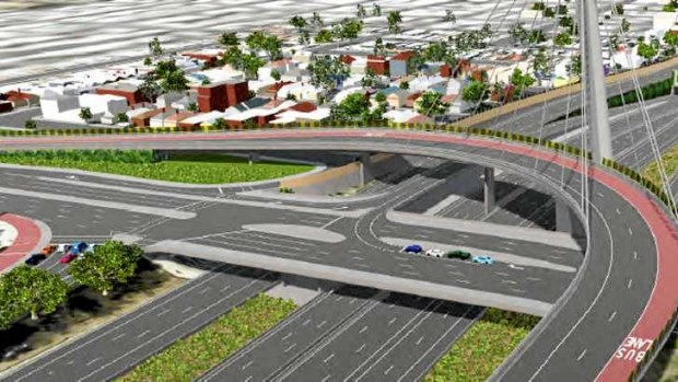 The planned Hoddle Street flyover: 'An important gateway feature and landmark.'
