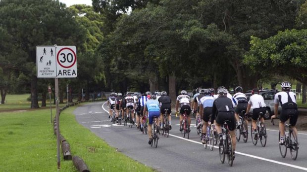 Go slow ... a new safety improvement plan proposed for Centennial Park aims to reduce the speed of bike riders on the main road of the park following recent accidents.