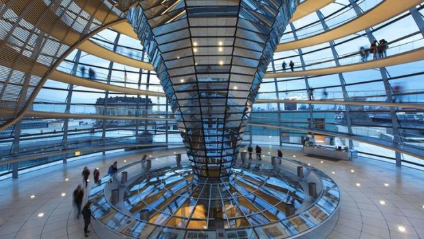 Bundestag glass dome in Reichstag.