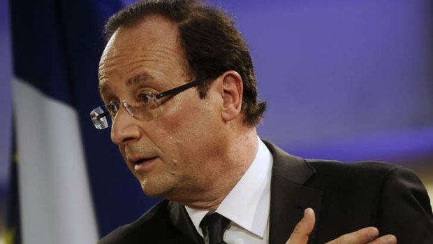 Francois Hollande, the left-wing frontrunner in the French presidential race.