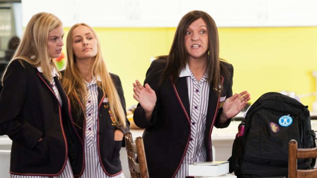 Captivating: Chris Lilley (right) plays Ja'mie King to sneering, preening, pouting, hair-tossing perfection.