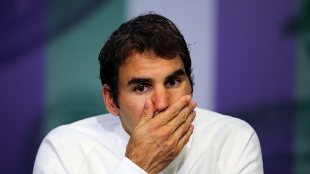 Roger Federer injured his knee during the men's semifinal at Wimbledon.