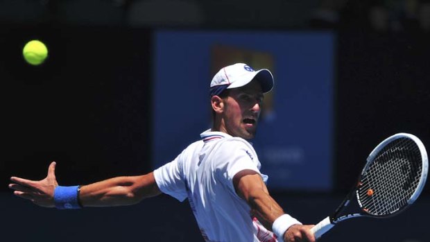 Swift execution &#8230; Novak Djokovic made short work of Paolo Lorenzi on centre court yesterday. The Serb won 6-2, 6-0, 6-0.