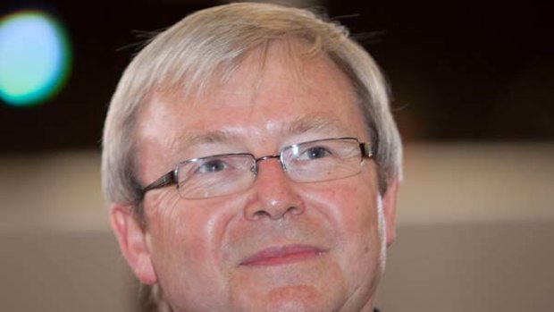 Recovering 'well' ... Kevin Rudd.