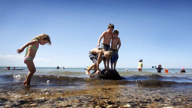 It's a kids' life by the sea at Portarlington.