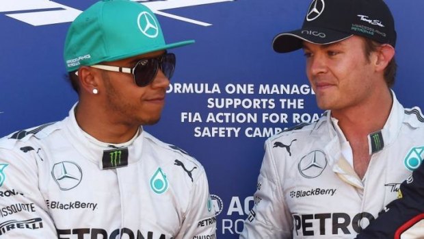 Teammates and rivals: Lewis Hamilton (L) and Nico Rosberg.