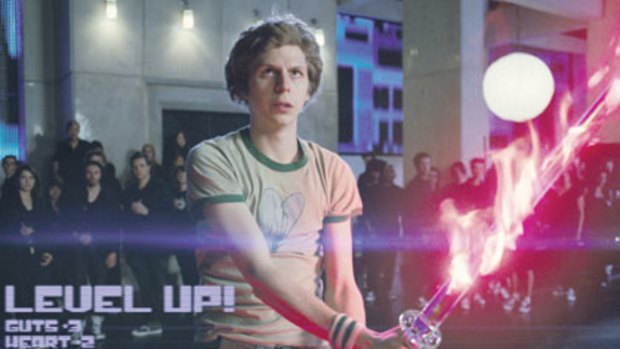 Power Up! One of many beautifully used gamer references embedded in Scott Pilgrim vs. The World