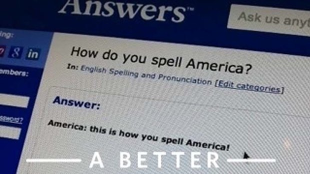 How do you spell America? Not like how it appears in Mitt's app.