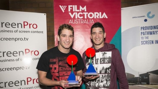 Gonged: Michael Philippou (left) and Danny Philippou, winners in the best overall category in the inaugural Australian Online Video Awards