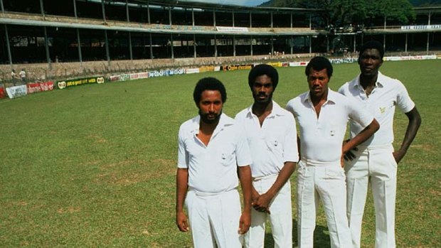Legends of the game: Andy Roberts, Michael Holding, Colin Croft and Joel Garner of the West Indies in 1981.