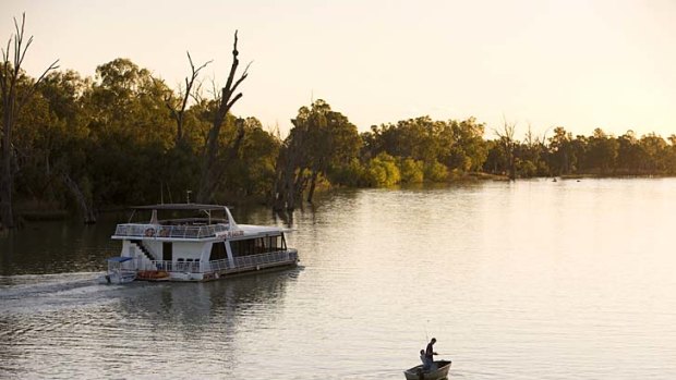 Adrift ... the picturesque Murray River.